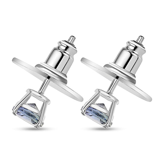 D'Joy Pfau Tansanit Ohrringe 925 Silber rhodiniert ca. 1.14 ct