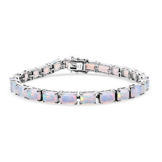 D'Joy AA Natürlicher, äthiopischer Welo Opal Armband ca. 19 cm 925 Silber rhodiniert ca. 14.55 ct