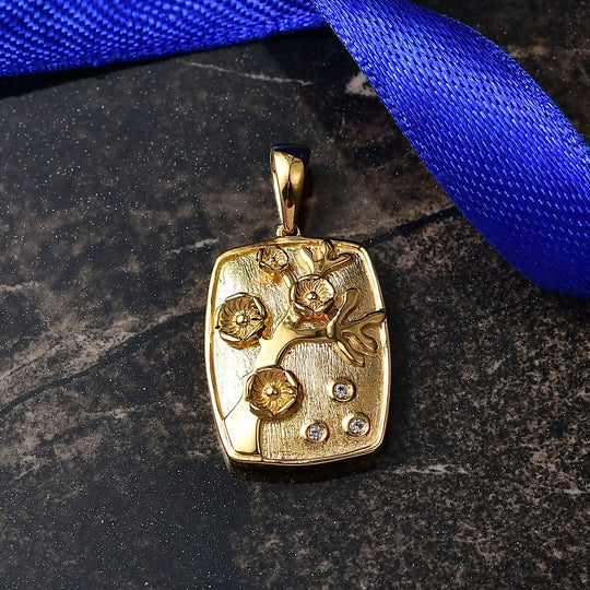 EVER TRUE Weißer Zirkon Anhänger Reine Bronze ca. 0.07 ct