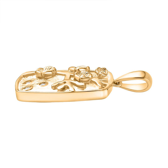 EVER TRUE Weißer Zirkon Anhänger Reine Bronze ca. 0.07 ct