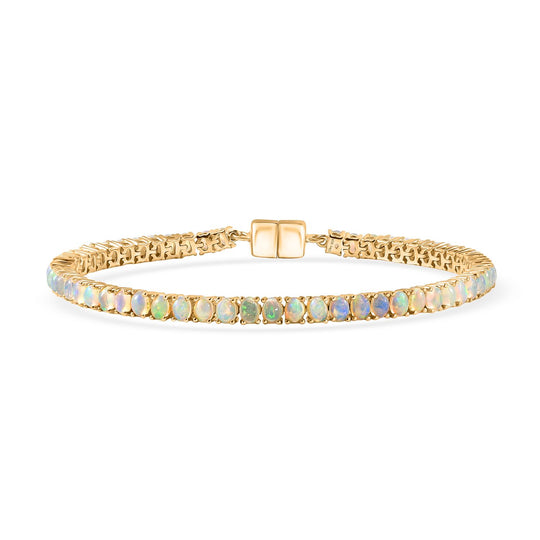 D'Joy AA Natürlicher, äthiopischer Welo Opal Armband ca. 20 cm 925 Silber rhodiniert ca. 6.50 ct