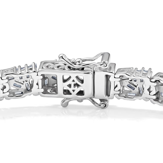LUXURIANT DIAMOND - Lab Grown Diamant SI-GH SGL zertifiziert Armband ca. 19 cm 925 Silber rhodiniert ca. 5,00 ct.