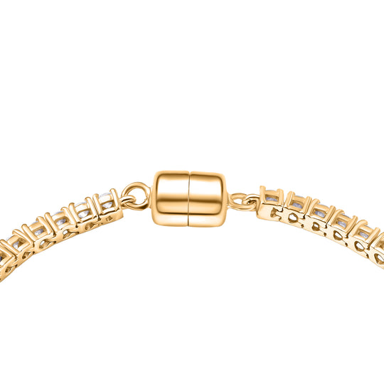 D'Joy Moissanit 19cm Armband, 925 Silber rhodiniert - 5,48 ct.