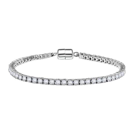 D'Joy Moissanit Armband ca. 19 cm 925 Silber 750 Gelbgold Vermeil ca. 5.48 ct