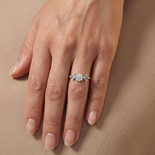 LUXURIANT DIAMOND - Lab Grown Diamant VS-EF SGL zertifiziert Ring 925 Silber rhodiniert (Größe 18.00) ca. 1.00 ct
