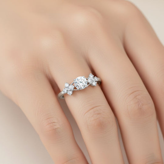 LUXURIANT DIAMOND - Lab Grown Diamant VS-EF SGL zertifiziert Ring 925 Silber rhodiniert (Größe 18.00) ca. 1.00 ct