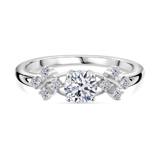 LUXURIANT DIAMOND - Lab Grown Diamant VS-EF SGL zertifiziert Ring 925 Silber rhodiniert (Größe 18.00) ca. 1.00 ct