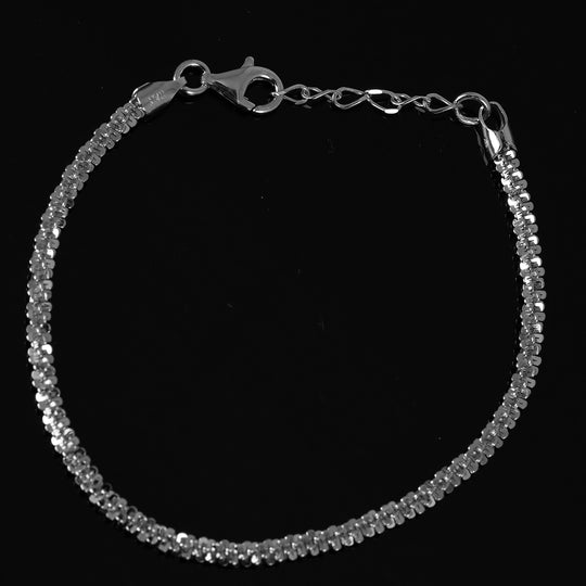 ROCK D/C 925 Silber rhodiniert Armband ca. 18 cm +2.5 cm extender, ca. 5,31g