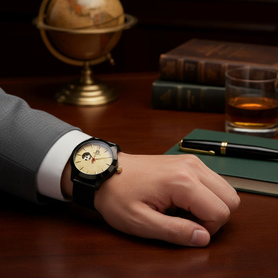 LUXUS SAMMLER EDITION - William Hunt Uhr, SEIKO AUTOMATIK Uhrwerk, Saphir Glashäuser, 5 ATM, Goldfarbene Edelstahl Armband
