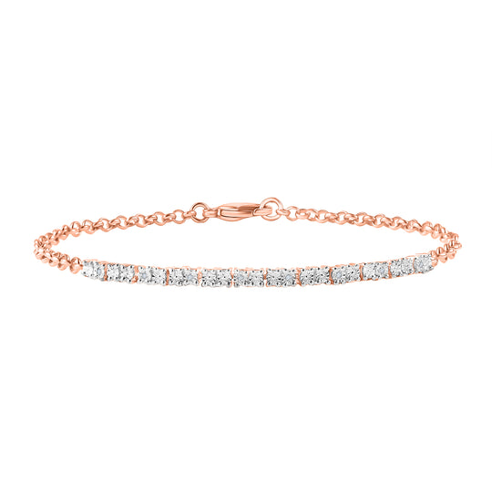 EVER TRUE Weißer Diamant Armband ca. 19 cm Nickelfreies Messing
