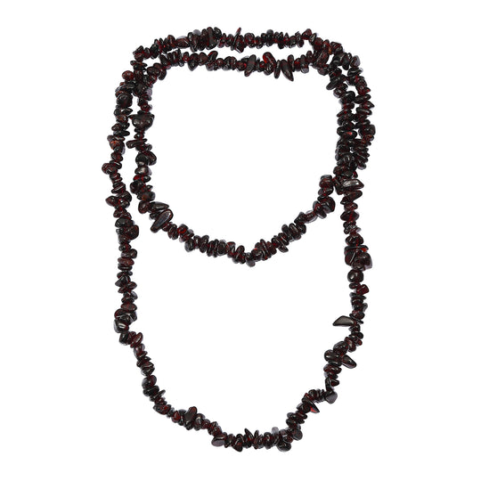 Roter Granat Halskette 76 cm ca. 409.00 ct