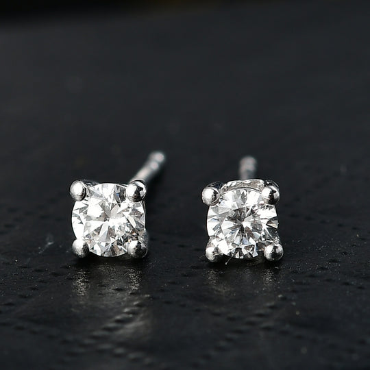 D'Joy Moissanit Ohrringe 925 Silber platiniert ca. 0.49 ct