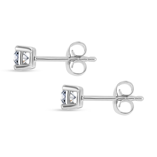 D'Joy Moissanit Ohrringe 925 Silber platiniert ca. 0.49 ct