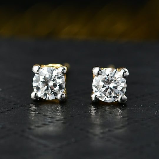D'Joy Moissanit Ohrringe 925 Silber vergoldet ca. 0.49 ct