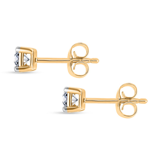 D'Joy Moissanit Ohrringe 925 Silber vergoldet ca. 0.49 ct