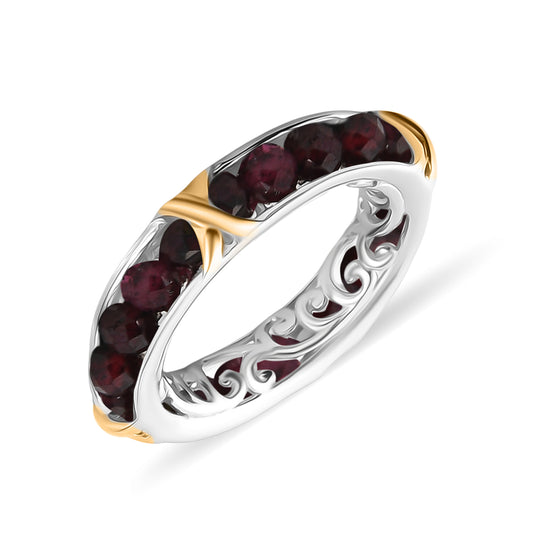 EVER TRUE AA Roter Granat Ring Nickelfreies Messing (Größe 17.00) ca. 7,50 ct