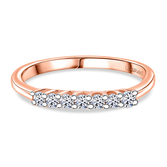 LUXURIANT DIAMOND - Lab Grown Diamant SI-GH Ring 925 Silber 750 rosévergoldet (Größe 21.00) ca. 0.25 ct