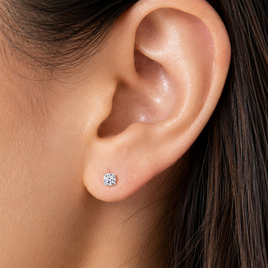 LUXURIANT DIAMOND - Lab Grown Diamant SI-GH Ohrringe 925 Silber rhodiniert ca. 0.25 ct