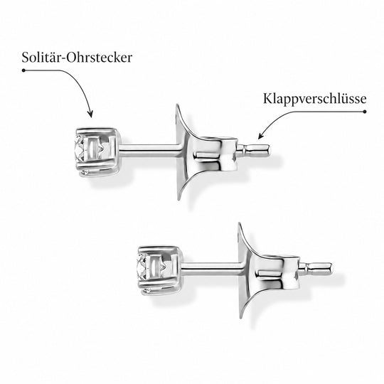 LUXURIANT DIAMOND - Lab Grown Diamant SI-GH Ohrringe 925 Silber rhodiniert ca. 0.25 ct