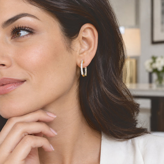 LUXURIANT 2 ct. SGL zertifizierte VS-EF Labor Diamant Ohrringe, 925 Silber 750 Roségold Vermeil