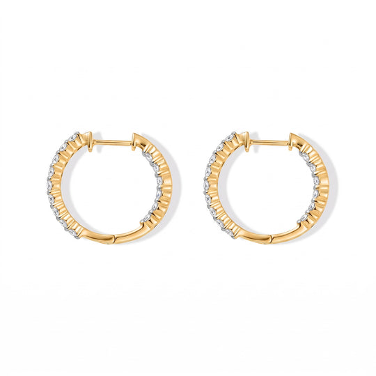 LUXURIANT 2 ct. SGL zertifizierte VS-EF Labor Diamant Ohrringe, 925 Silber 750 Roségold Vermeil