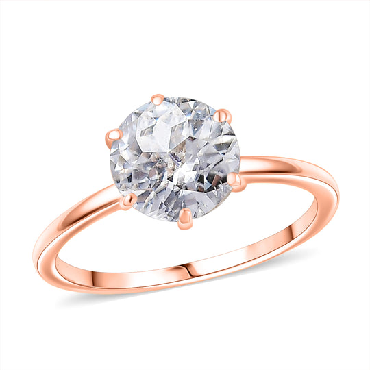 D'Joy Moissanit Ring 925 Silber 750 rosévergoldet (Größe 17.00) ca. 1,77 ct