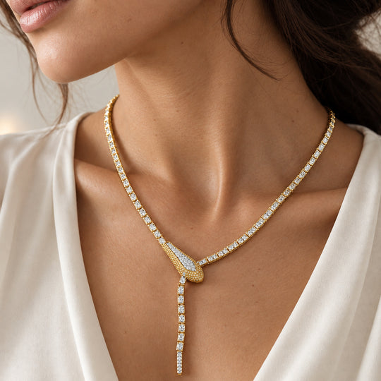 LUXURIANT DIAMOND - Lab Grown Diamant SI-GH SGL zertifiziert Halskette ca. 45 cm 925 Silber 750 Gelbgold Vermeil ca. 2.00 ct