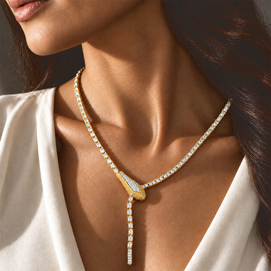 LUXURIANT DIAMOND - Lab Grown Diamant SI-GH SGL zertifiziert Halskette ca. 45 cm 925 Silber 750 Gelbgold Vermeil ca. 1.95 ct