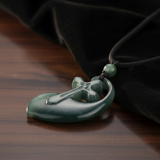 EXTREM SELTEN - Natürlicher Olmek Jadeit Halskette 70 cm ca. 30.00 ct