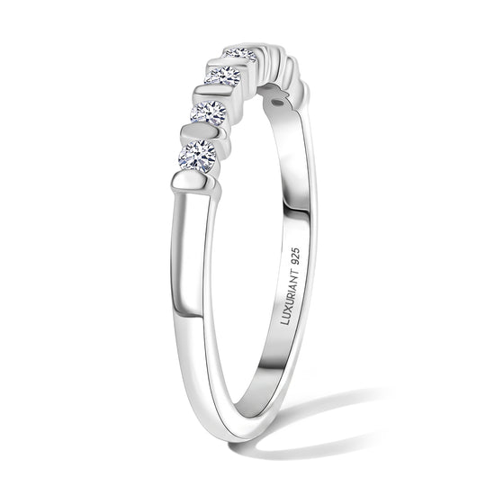 LUXURIANT DIAMOND - Lab Grown Diamant SI-GH Ring 925 Silber rhodiniert (Größe 16.00) (10-15 Werktage Lieferzeit) ca. 0.20 ct