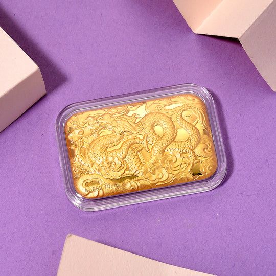 999er Goldfolie mit Drachenmotiv, 10mg