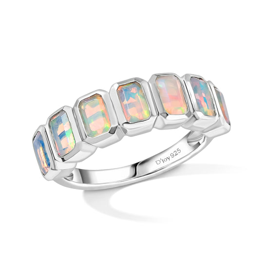 D'Joy AA Natürlicher, äthiopischer Welo Opal Ring 925 Silber Gelbes Gold (Größe 21.00) ca. 1,58 ct