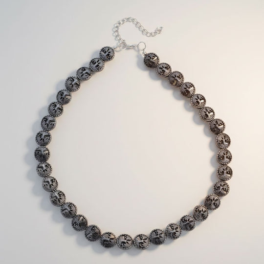 Hämatit Halskette ca. 50 cm + 5 cm Extender, ca. 225,00 ct.