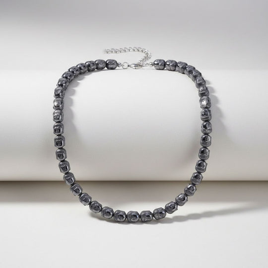 Hämatit Halskette ca. 50 cm + 5 cm Extender, ca. 379,00 ct.