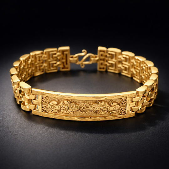 GOLD LOOKS - Fliegender Drache Armband, Nickelfreies Messing, ca. 19.75 cm ca. 36,50g
