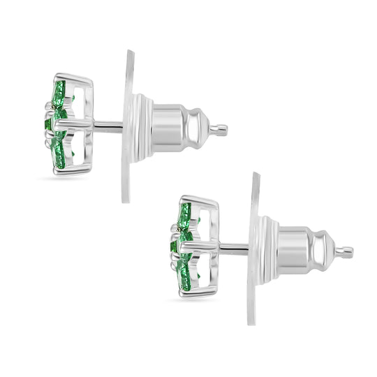 Lustro Stella Grüner Zirkonia Ohrringe 925 Silber