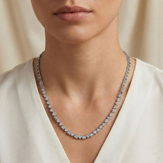 LUXURIANT DIAMOND - Lab Grown Diamant SI-GH SGL zertifiziert Halskette ca. 45 cm 925 Silber rhodiniert ca. 3,00 ct.