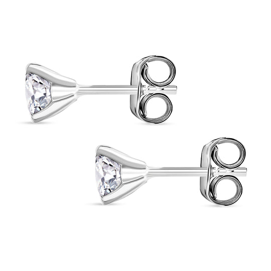Moissanit Ohrringe 925 Silber rhodiniert ca. 0,86 ct.