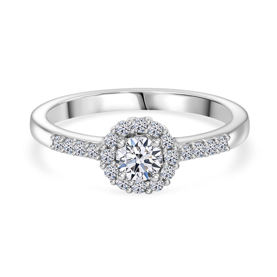 LUXURIANT DIAMOND - Lab Grown Diamant SI-GH Ring 925 Silber rhodiniert (Größe 17.00) ca. 0.50 ct