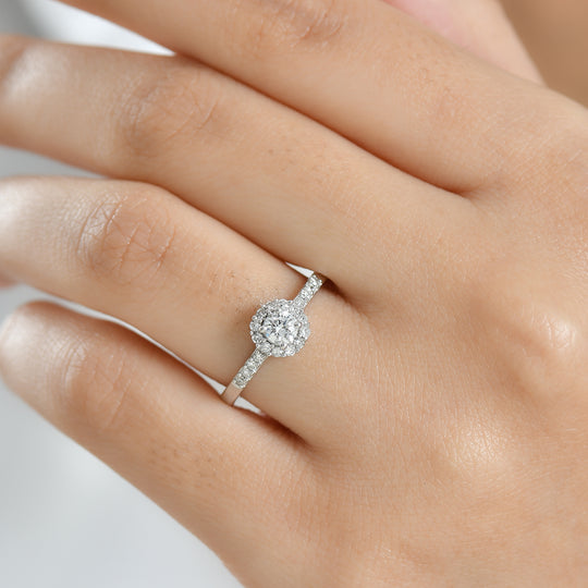 LUXURIANT DIAMOND - Lab Grown Diamant SI-GH Ring 925 Silber rhodiniert (Größe 18.00) ca. 0.50 ct