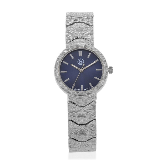 STRADA - Japanisches Uhrwerk, Burgunder Zifferblatt mit goldplattiertem Alloy Armband, 20 cm