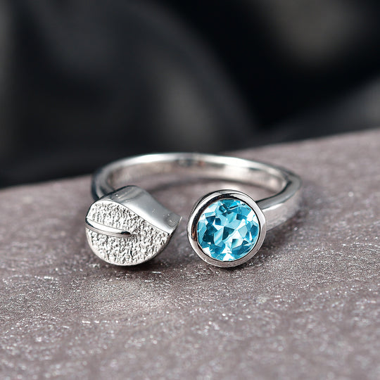 EVER TRUE Himmelblauer Topas Ring Nickelfreies Messing (Größe 18.00) ca. 1,02 ct