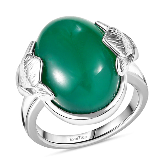 EVER TRUE Verde Onyx Ring Nickelfreies Messing (Größe 18.00) ca. 13,54 ct