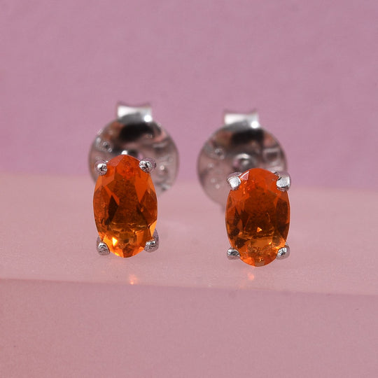 D'Joy AA Feueropal Ohrringe 925 Silber rhodiniert ca. 0.29 ct
