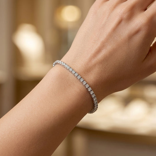 D'Joy Lab Grown Diamant I2-I3 Armband ca. 20 cm 925 Silber Rhodiniert ca. 1,00 ct.