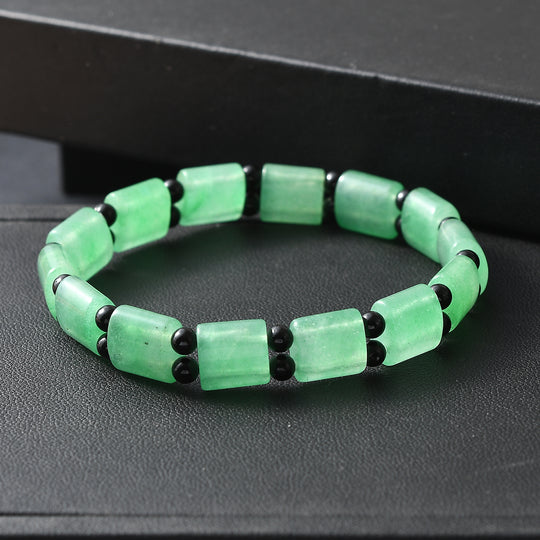Gelber Aventurin, Schwarzer Spinell Armband, flexibel, (ca. 18- 23 cm) ca. 102.00 ct