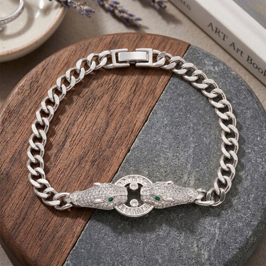 Weißer Zirkonia, Grüner Zirkonia Armband ca. 19 cm Nickelfreies Messing 1.24 ct