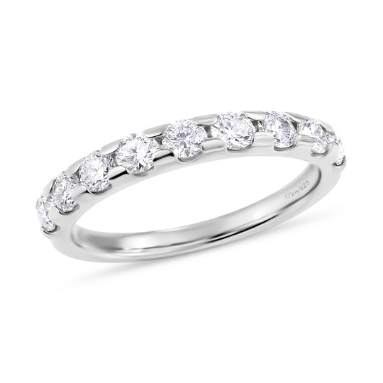 D'Joy Moissanit Ring 925 Silber platiniert (Größe 23.00) ca. 0,93 ct