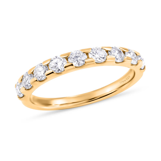 D'Joy Moissanit Ring 925 Silber vergoldet (Größe 20.00) ca. 0,92 ct