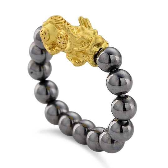 Terahertz Ring gelb vergoldet, flexibles (Größe 17.00) ca. 10.00 ct